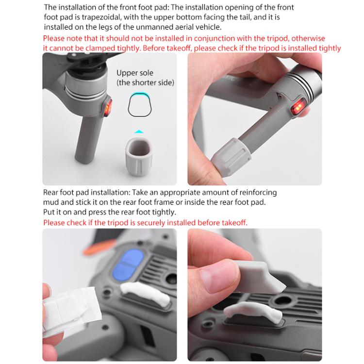 Funda protectora antipolvo para las patas del dron DJI Mavic Air 2S BRDRC, For DJI Mavic Air 2S