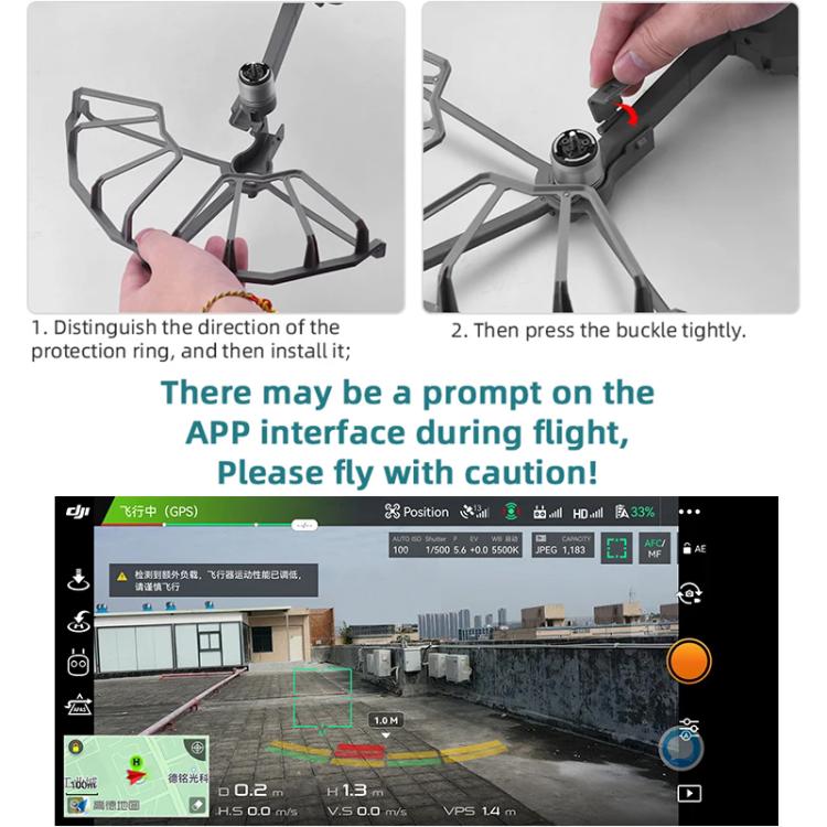 Anillo protector anticolisión para hélices de drones DJI Mavic 2 Pro / Zoom BRDRC, For DJI Mavic 2 Pro / Zoom Surround
