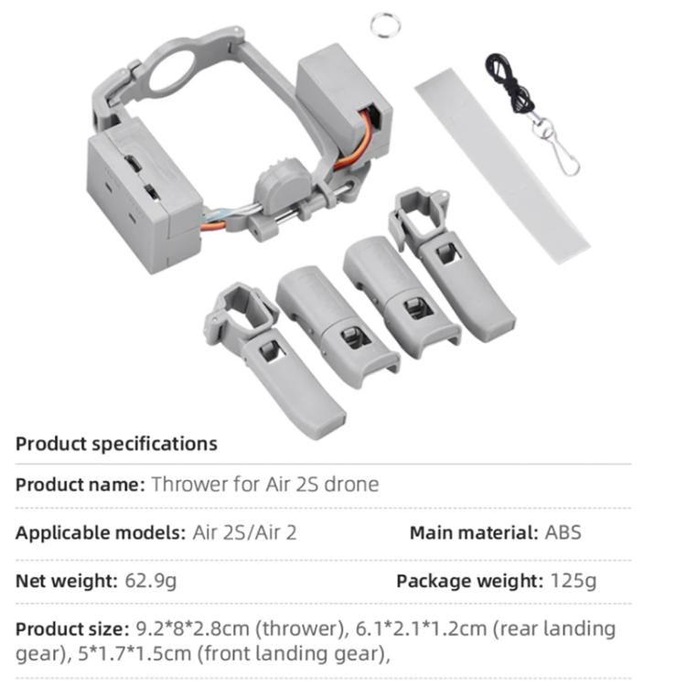 Sistema de lanzamiento aéreo para DJI Mavic Air 2 / Air 2S (parabólico), For DJI Mavic Air 2 / Air 2S