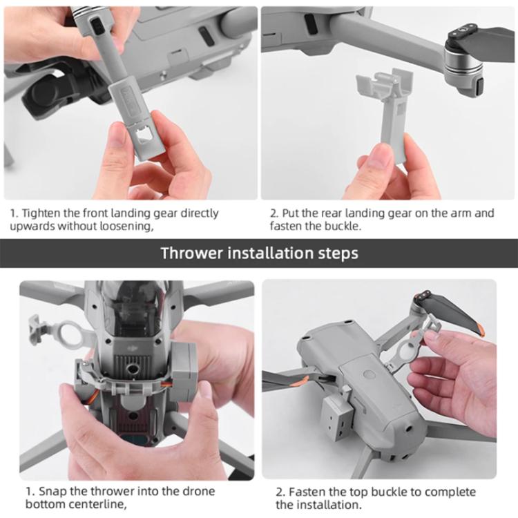 Sistema de lanzamiento aéreo para DJI Mavic Air 2 / Air 2S (parabólico), For DJI Mavic Air 2 / Air 2S