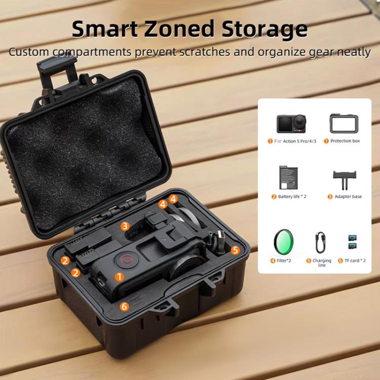 Estuche rígido de almacenamiento para cámara DJI OSMO Action 5 Pro / 4 / 3, For DJI OSMO Action 5 Pro / 4 / 3