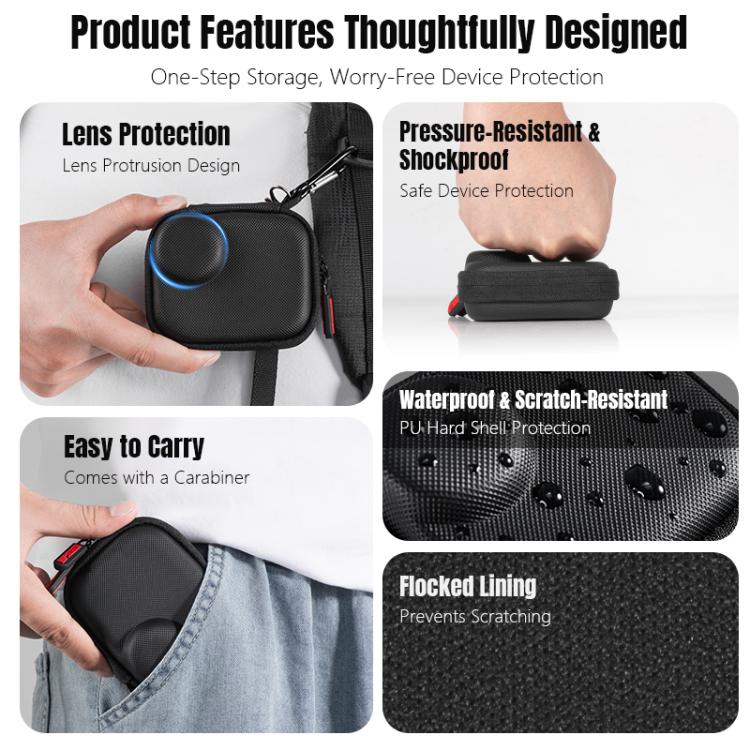 Bolsa de transporte y almacenamiento de PU para cámara DJI Osmo Nona STARTRC, For DJI Osmo Nona