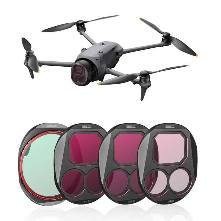 Kit de filtros de lente STARTRC 4 en 1 CPL ND8 ND32 ND64 para DJI Mavic 4 Pro, CPL ND8 ND32 ND64