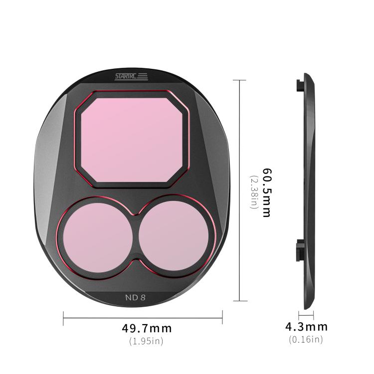 Kit de filtros de lente STARTRC 4 en 1 CPL ND8 ND32 ND64 para DJI Mavic 4 Pro, CPL ND8 ND32 ND64