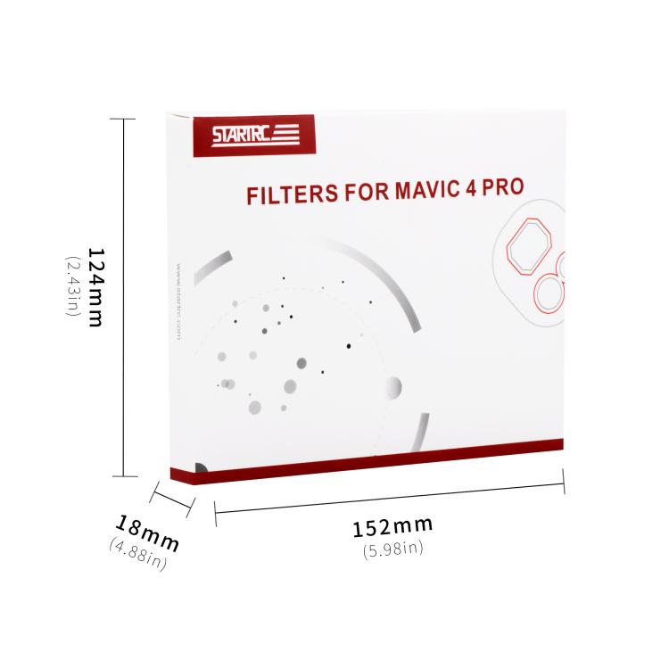 Kit de filtros de lente STARTRC 4 en 1 CPL ND8 ND32 ND64 para DJI Mavic 4 Pro, CPL ND8 ND32 ND64