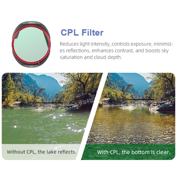 Kit de filtros de lente STARTRC 4 en 1 CPL ND8 ND32 ND64 para DJI Mavic 4 Pro, CPL ND8 ND32 ND64