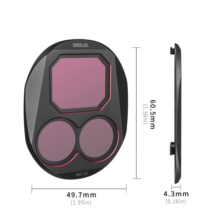 Kit de filtros de lente STARTRC 4 en 1 (ND8, ND16, ND32, ND64) para DJI Mavic 4 Pro, ND8 ND16 ND32 ND64