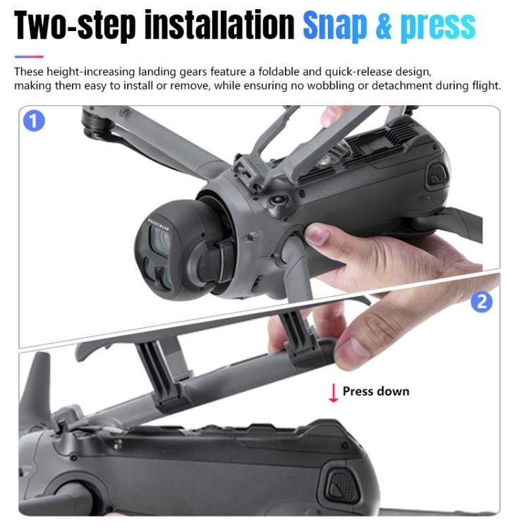 Para DJI Mavic 4 Pro STARTRC Sled Sled Antifall Anti-Suciedad Elevated Land Train Training Rack, For DJI Mavic 4 Pro