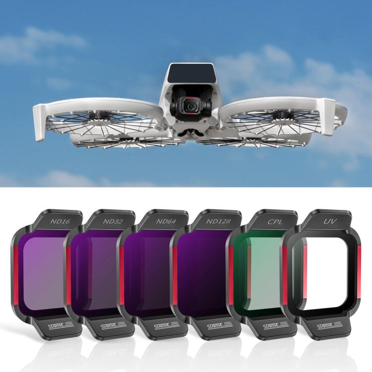 Filtro de lente UV CPL 6 en 1 ND16 ND32 ND64 ND128 para DJI Flip STARTRC, 6 in 1