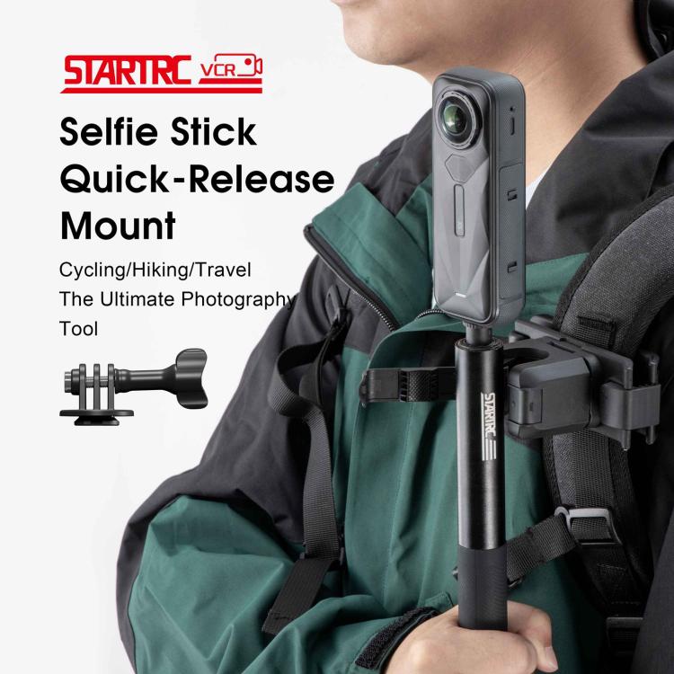 Soporte de mochila de liberación rápida STARTRC para palo selfie o cámara de acción, Quick-Release Clip