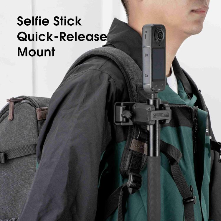 Soporte de mochila de liberación rápida STARTRC para palo selfie o cámara de acción, Quick-Release Clip