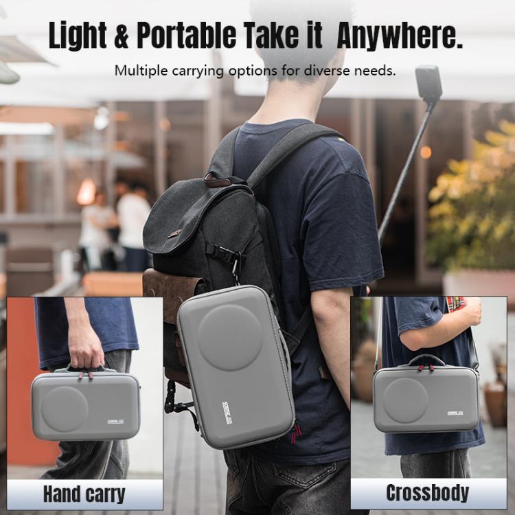 Bolsa de almacenamiento portátil de PU para DJI Osmo 360 STARTRC (kit completo), For DJI Osmo 360 PU
