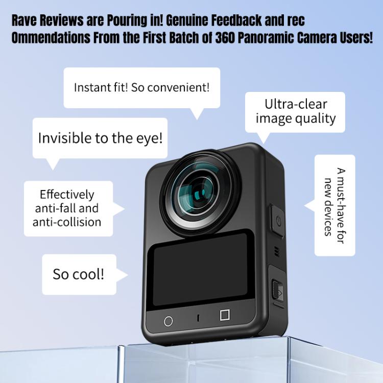 Cubierta protectora de PC para lente DJI Osmo 360 STARTRC, PC Lens Guard