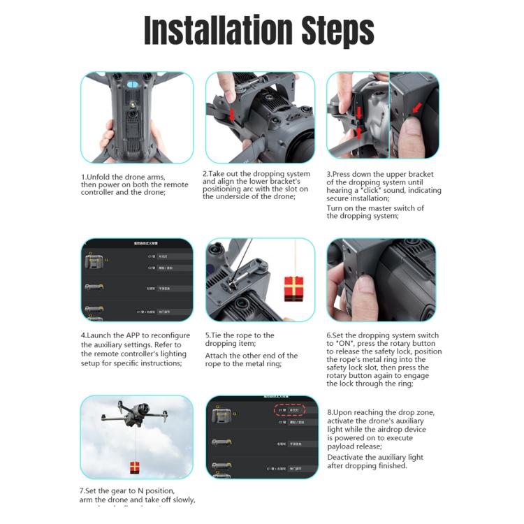 Sistema de lanzamiento aéreo STARTRC parabólico con soporte de expansión para DJI Mavic 4 Pro, For DJI Mavic 4 Pro