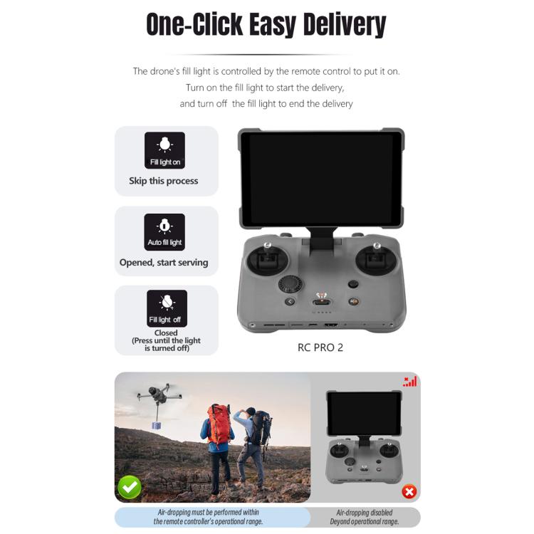 Sistema de lanzamiento aéreo STARTRC parabólico con soporte de expansión para DJI Mavic 4 Pro, For DJI Mavic 4 Pro
