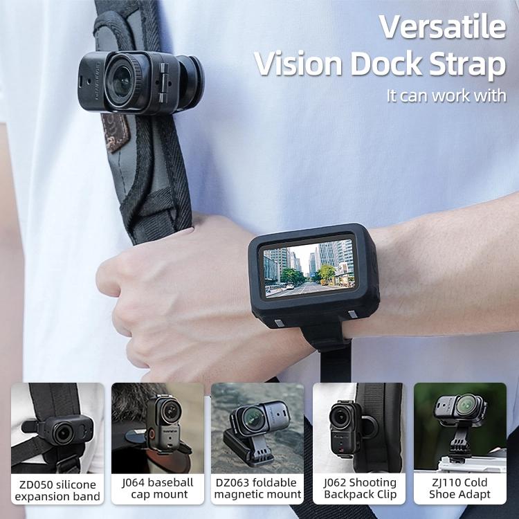 Correa de base para DJI Osmo Nano Sunnylife Vision, banda de expansión, funda protectora de silicona, correa para bicicleta, collar para gato, For DJI Osmo Nano Vision Dock Cover