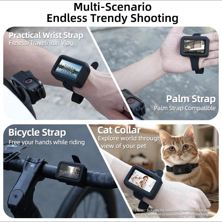 Correa de base para DJI Osmo Nano Sunnylife Vision, banda de expansión, funda protectora de silicona, correa para bicicleta, collar para gato, For DJI Osmo Nano Vision Dock Cover