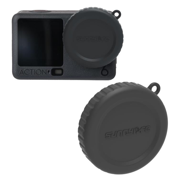 Funda protectora de silicona Sunnylife resistente a los arañazos para la lente de la cámara DJI Osmo Action 6, For DJI Osmo Action 6