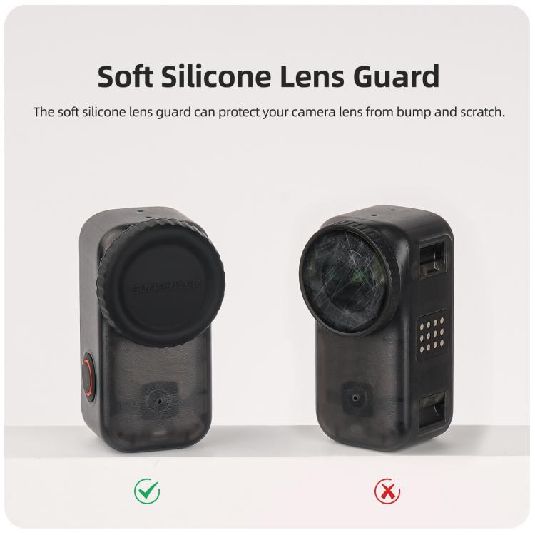 Funda protectora de silicona Sunnylife para lente de DJI Osmo 360, resistente a arañazos. Protector de lente., For DJI Osmo 360