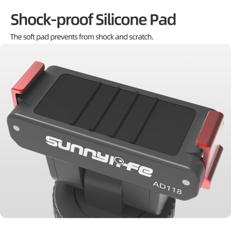 Sunnylife AD118 Adaptador magnético de liberación rápida para zapata fría Sunnylife, soporte de 1/4", adaptador de palo selfie ajustable con inclinación de 180° para DJI Osmo 360 / Action 5 Pro / 4 / 3, AD118 For DJI Osmo 360 / Action 5 Pro