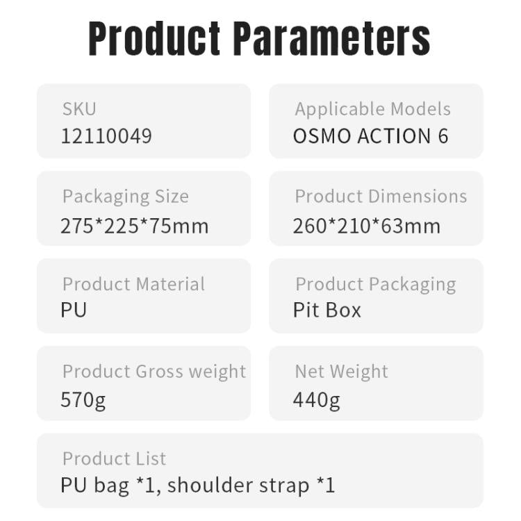 Bolsa de almacenamiento para el kit de fotografía DJI Osmo Action 6 STARTRC, For DJI Osmo Action 6