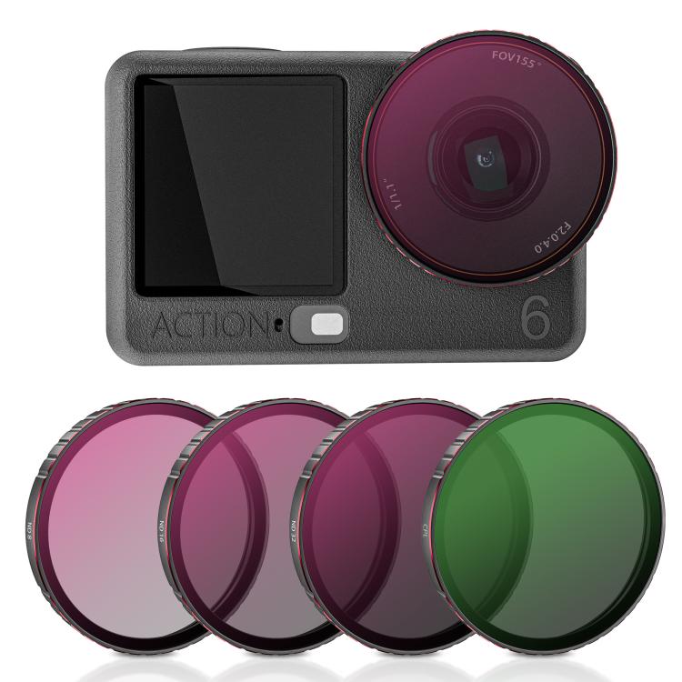 Filtro para lente de cámara DJI Osmo Action 6 STARTRC 4 en 1 CPL ND8 ND16 ND32, For DJI Osmo Action 6