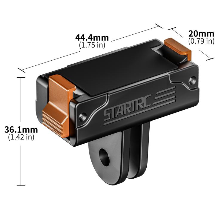 Adaptador de base de liberación rápida de plástico STARTRC para DJI Osmo Action 6, For DJI Osmo Action 6