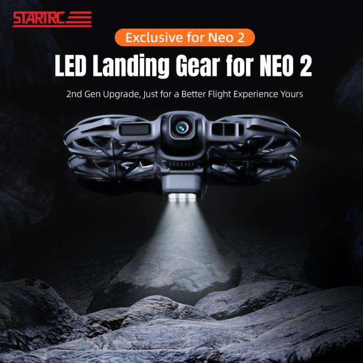 Para DJI Neo 2 STARTRC, tren de aterrizaje elevado con luces LED y soporte de entrenamiento, For DJI Neo 2