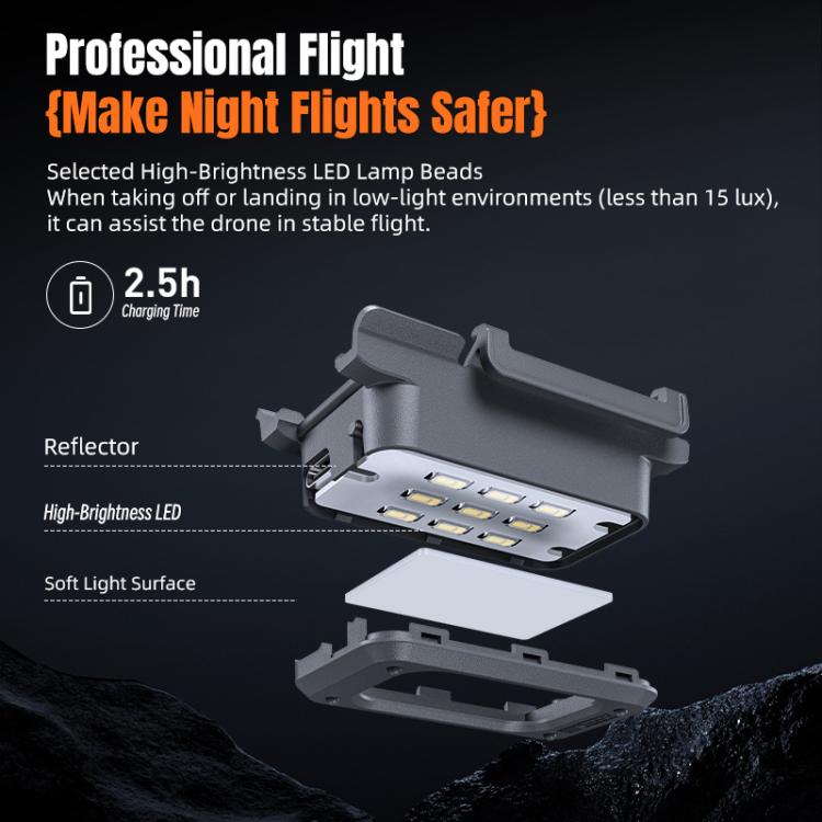 Para DJI Neo 2 STARTRC, tren de aterrizaje elevado con luces LED y soporte de entrenamiento, For DJI Neo 2