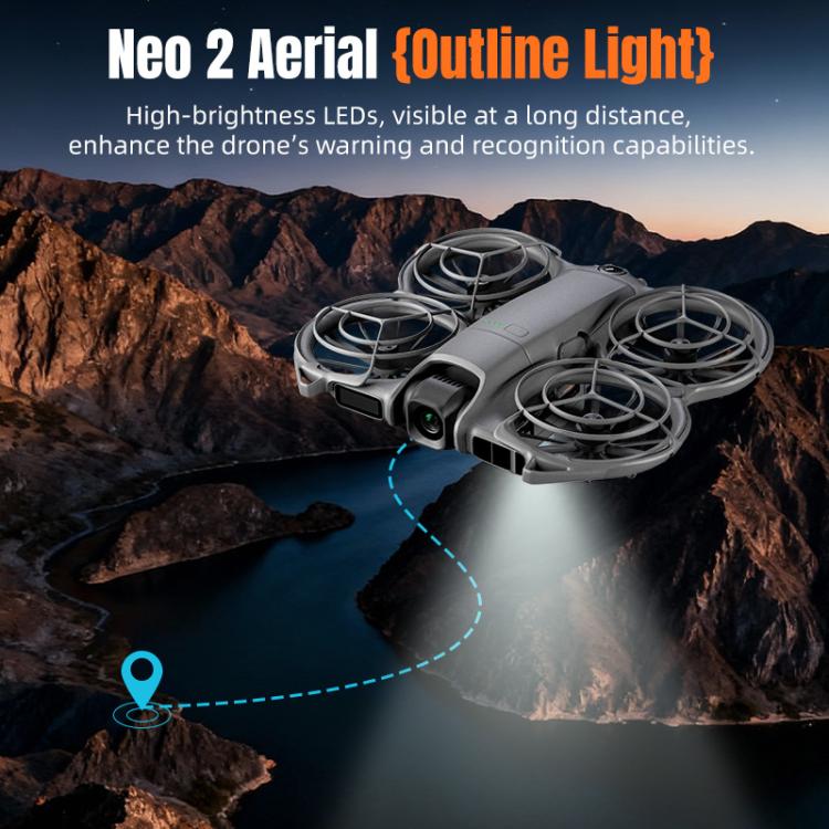 Para DJI Neo 2 STARTRC, tren de aterrizaje elevado con luces LED y soporte de entrenamiento, For DJI Neo 2
