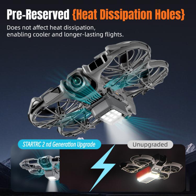 Para DJI Neo 2 STARTRC, tren de aterrizaje elevado con luces LED y soporte de entrenamiento, For DJI Neo 2