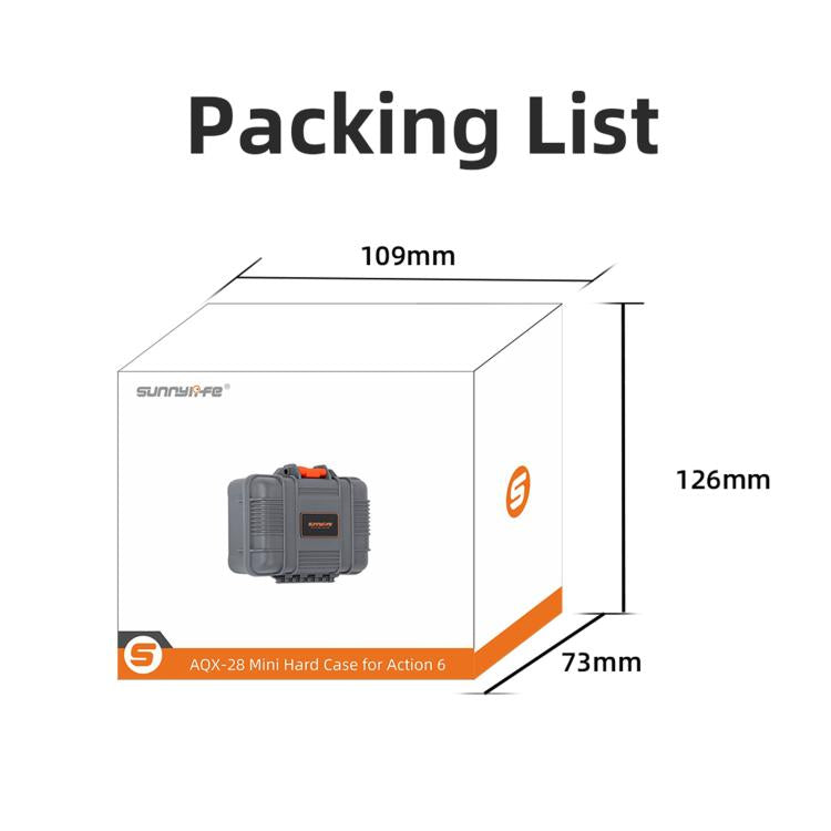 Estuche de viaje Sunnylife Mini para DJI Osmo Action 6, caja de transporte impermeable con carcasa rígida a prueba de golpes., For DJI Osmo Action 6
