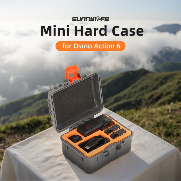 Estuche de viaje Sunnylife Mini para DJI Osmo Action 6, caja de transporte impermeable con carcasa rígida a prueba de golpes., For DJI Osmo Action 6