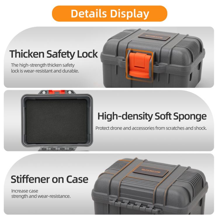 Estuche de viaje Sunnylife Mini para DJI Osmo Action 6, caja de transporte impermeable con carcasa rígida a prueba de golpes., For DJI Osmo Action 6