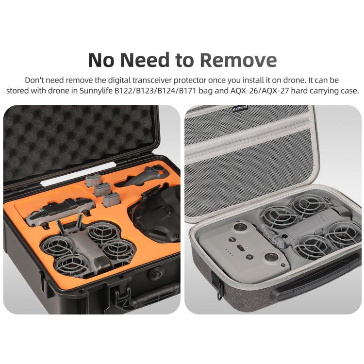 Protector de transceptor digital Sunnylife Hollow Design a prueba de golpes para DJI Neo 2