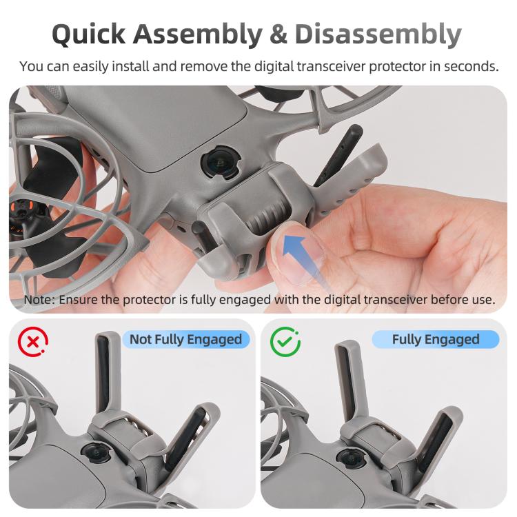 Protector de transceptor digital Sunnylife Hollow Design a prueba de golpes para DJI Neo 2