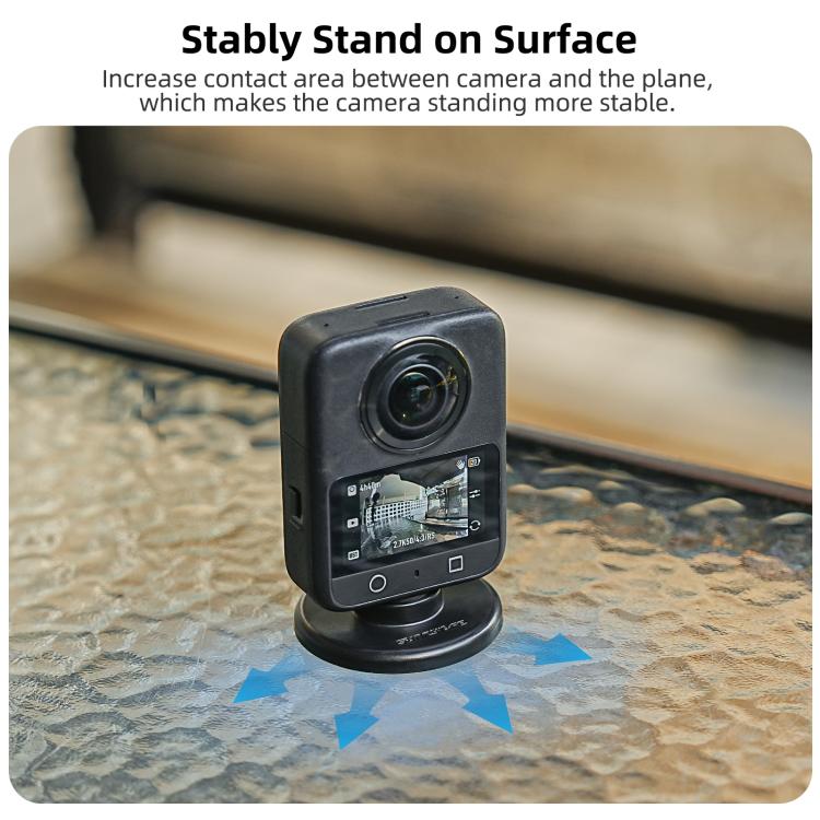 Soporte de base magnética de liberación rápida Sunnylife de 1/4" con inclinación ajustable de 180° para mesa, compatible con DJI Osmo 360 / Action 5 Pro / 4 / 3 / 2, DZ-140 For DJI Osmo 360 / Action 5 Pro