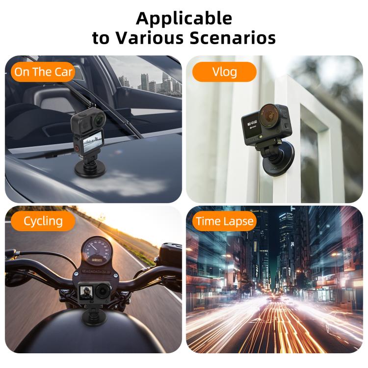 Soporte de base magnética bidireccional de liberación rápida Sunnylife de 1/4" con inclinación ajustable de 180° para mesa, compatible con DJI Osmo Nano / Action 6., DZ-141 For DJI Osmo Nano / Action 6