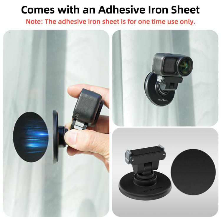 Soporte de base magnética bidireccional de liberación rápida Sunnylife de 1/4" con inclinación ajustable de 180° para mesa, compatible con DJI Osmo Nano / Action 6., DZ-141 For DJI Osmo Nano / Action 6