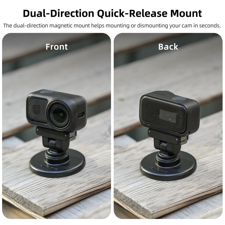 Soporte de base magnética bidireccional de liberación rápida Sunnylife de 1/4" con inclinación ajustable de 180° para mesa, compatible con DJI Osmo Nano / Action 6., DZ-141 For DJI Osmo Nano / Action 6