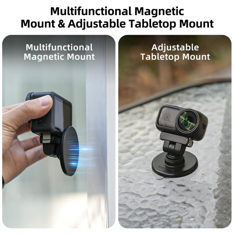 Soporte de base magnética bidireccional de liberación rápida Sunnylife de 1/4" con inclinación ajustable de 180° para mesa, compatible con DJI Osmo Nano / Action 6., DZ-141 For DJI Osmo Nano / Action 6