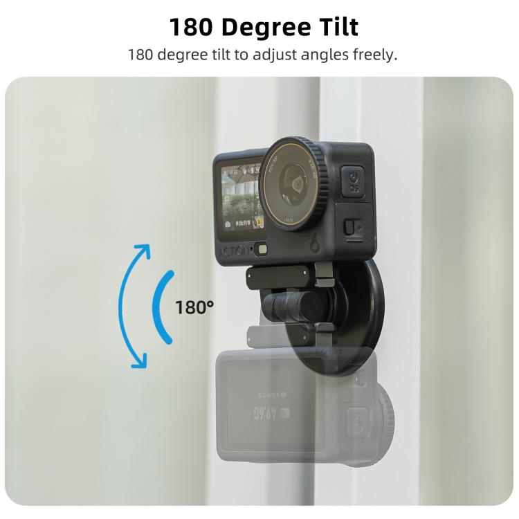 Soporte de base magnética bidireccional de liberación rápida Sunnylife de 1/4" con inclinación ajustable de 180° para mesa, compatible con DJI Osmo Nano / Action 6., DZ-141 For DJI Osmo Nano / Action 6