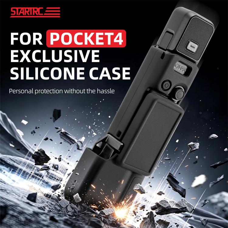 Funda de silicona para el cuerpo, el estabilizador y la lente DJI Osmo Pocket 4 STARTRC 2 en 1