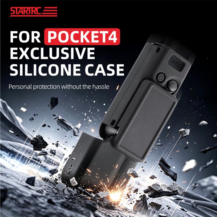 Funda de silicona para el cuerpo, el estabilizador y la lente DJI Osmo Pocket 4 STARTRC 2 en 1