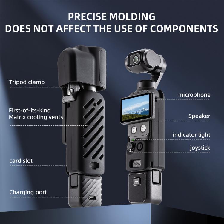 Funda de silicona para el cuerpo, el estabilizador y la lente DJI Osmo Pocket 4 STARTRC 2 en 1