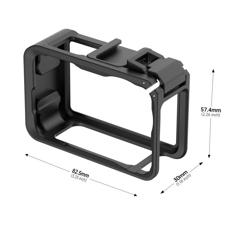 Adaptador de expansión vertical-horizontal STARTRC de plástico para DJI Osmo Action 6 con zapata fría, For DJI Osmo Action 6 Plastic Cage