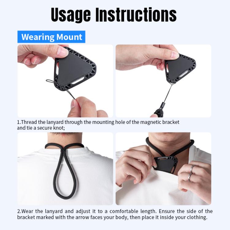 Soporte magnético para cuello STARTRC para cámara de acción, ideal para vlogs y vídeos POV.