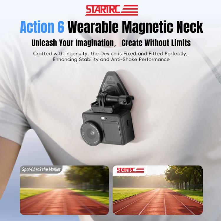Soporte magnético para cuello STARTRC para cámara de acción, ideal para vlogs y vídeos POV.