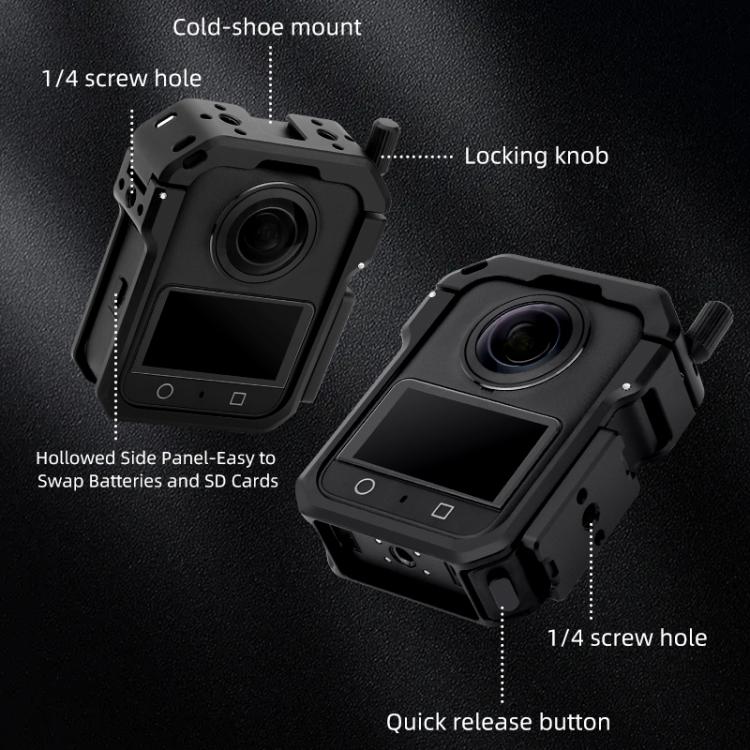 Marco de expansión de jaula protectora metálica YELANGU para DJI Osmo 360, For DJI Osmo 360 Cage