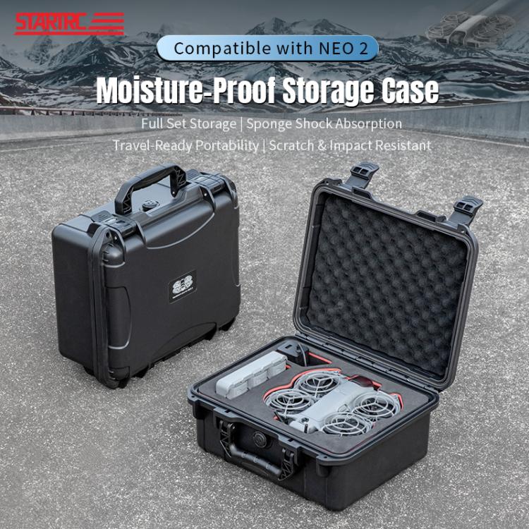 Maleta de almacenamiento portátil mini impermeable a prueba de explosiones de PP para DJI Neo 2 STARTRC, For DJI Neo 2 Mini Box
